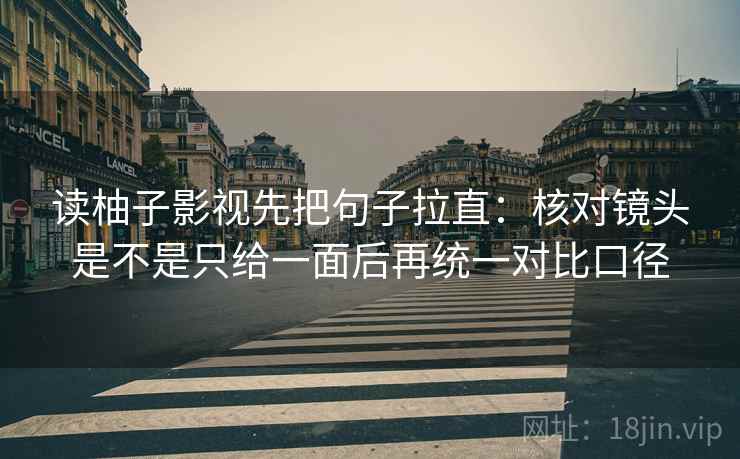 读柚子影视先把句子拉直：核对镜头是不是只给一面后再统一对比口径