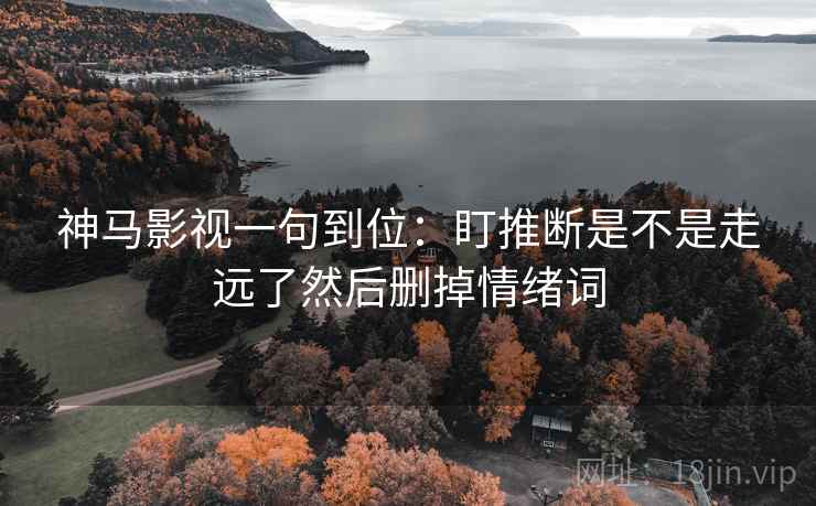 神马影视一句到位：盯推断是不是走远了然后删掉情绪词